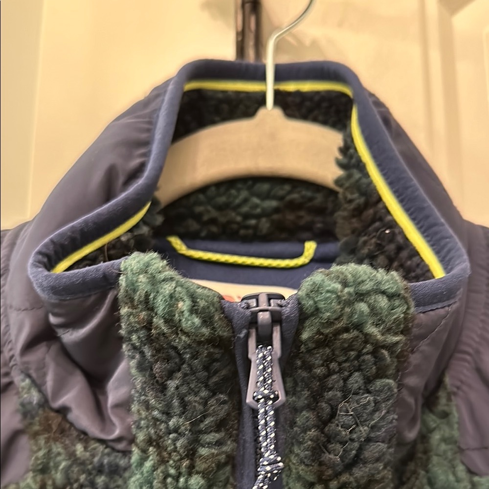 Vineyard Vines Green and Navy Plaid Fleece Pullover - Picture 5 of 5